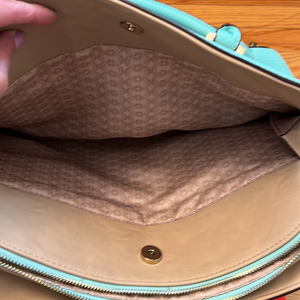 Charming Charlie Pretty Aqua Blue Shoulder Bag with Three compartments! ๐บ - Picture 10 of 10